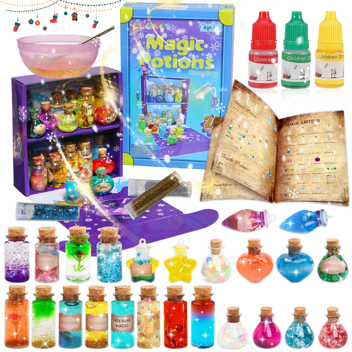 Magical potions kit DIY Fairy Magical Potions Kit Horror Halloween Christmas Gifts Witches' Magical Color Changing Freezing Potions Art Craft Kit