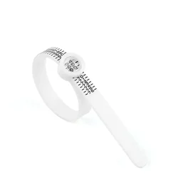Premium Adjustable Ring Sizer with Magnifier for Precise Jewelry Sizing (EU Sizer White)