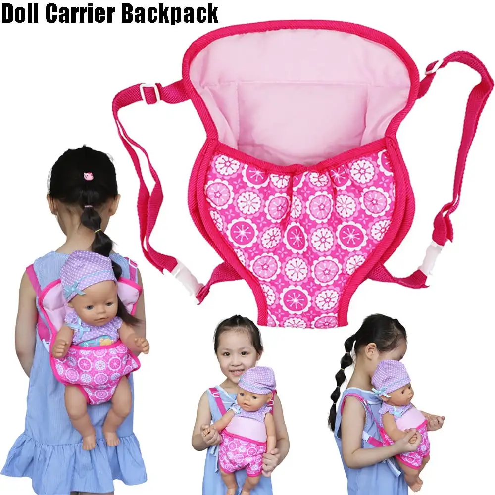 Doll Accessories Baby Doll Carrier Toys Baby Dolls Backpack for 12-18 Inch Doll Carrier Bag Pretend Play Gift for Girls - 5