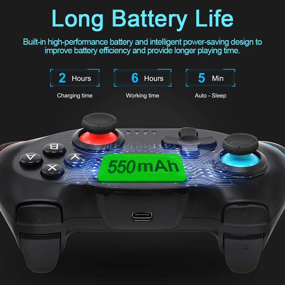 Game Controller BROODIO Compatible Nintendo Switch Controller Wireless Bluetooth For Nintendo Switch Pro OLED Console Control Joystick