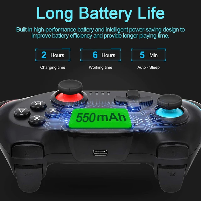 BROODIO Compatible Nintendo Switch Controller Wireless Bluetooth Gamepads For Nintendo Switch Pro OLED Console Control Joystick 6