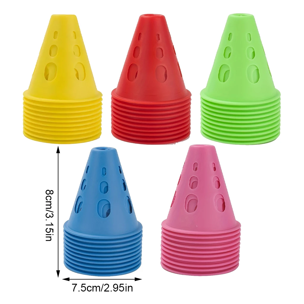 10 Pcs Skate Marker Cones Roller Football Marking Cup Marker Cones Slalom Roller skate pile cup Soccer Training Equipment