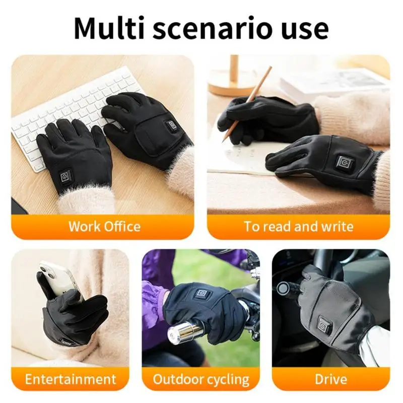 Warming Gloves USB Charging Battery Operated Thermal Gloves Heated Motorcycle Gloves Hand Warmers Cold Weather Gear For Cycling 5