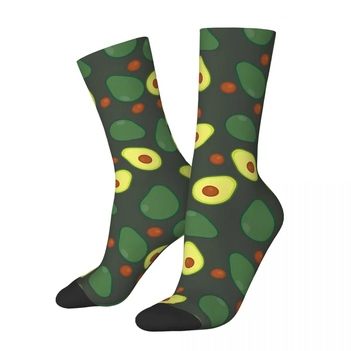 

Vintage Olive Avocado Men's Socks Fruits Food Unisex Street Style Pattern Printed Crazy Crew Sock Gift