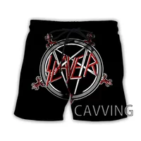 New Fashion Women Men 3D Printed Slayer Rock Summer Beach Shorts Street Men Quick Drying Vacation Casual Shorts Sports Shorts 1