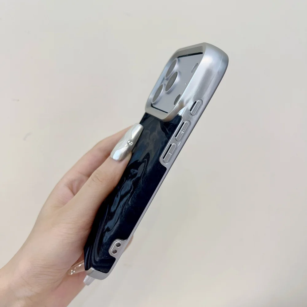 Glossy Water Ripple TPU Phone Case with Soft Bumper - Aesthetic Cover
