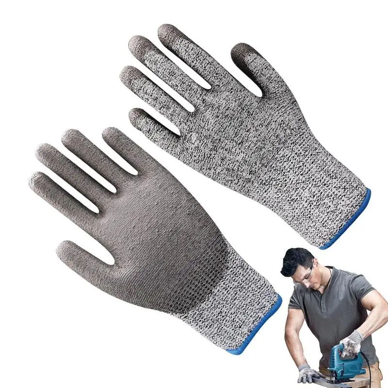 

Anti-cut Gloves 1 Pair 5-Level Protection Reusable Kitchen Prep Gloves Work Safety Gloves For Oyster Shucking Mandolin Slicing