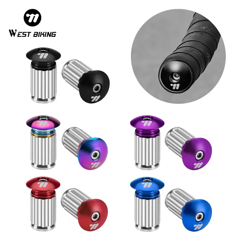Bicycle Handlebar End Plugs Aluminum Alloy for MTB Mountain Bike Road Cycling Handle Bar Grips Cap Multi-color Cover