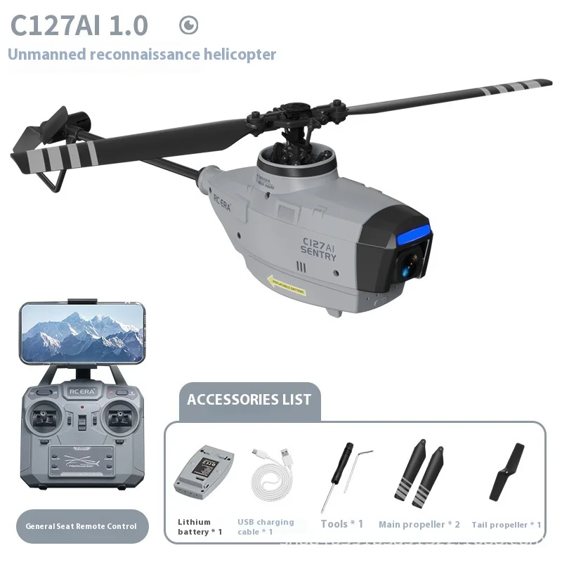Rc Era Remote Control Helicopter C127ai Upgraded Brushless Optical Flow Aerial Remote Control Helicopter 6
