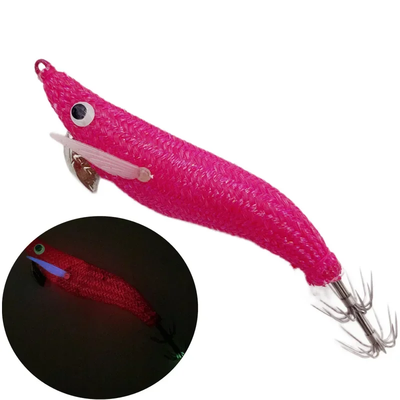 2.2# Luminous Wood Shrimp Japanese Hook 9cm-8g Squid Hook Bait Flat Part of Knife Shrimp Squid Needle Lure