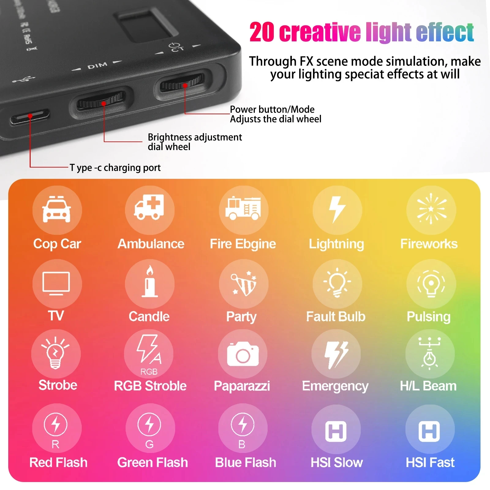 LUXCEO W140 LED RGB 비디오 조명, 삼각대 포함, 풀 컬러, 2500-9000K, 3100mAh 사진 카메라 조명, 조도 조절 포켓 패널 조명