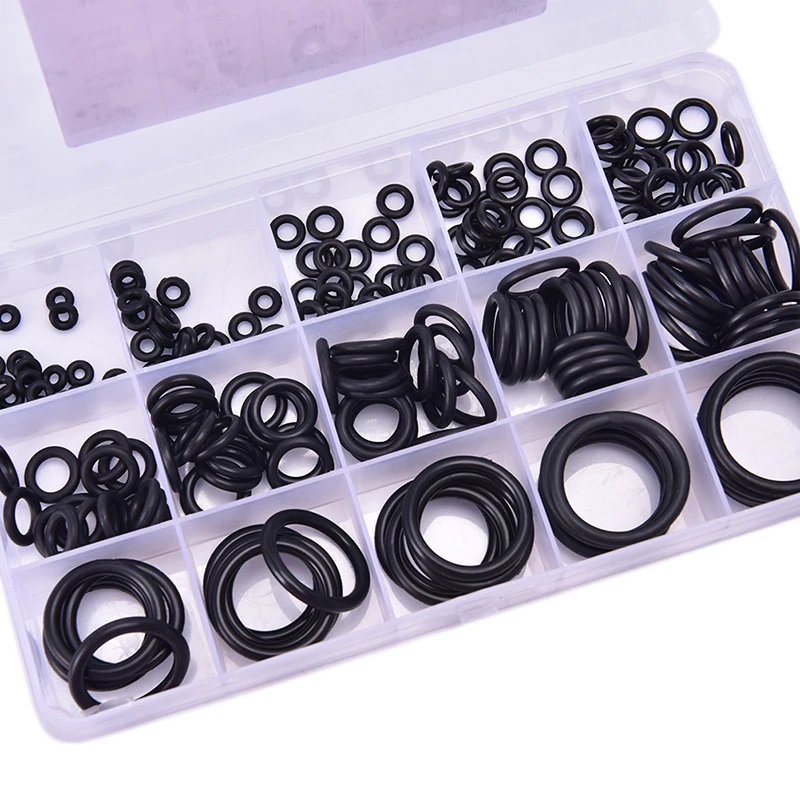

200PCS/Set Rubber Rings Set Of Silicone Rings 18 Size Seal Washer O-ring Gasket Kit Nitrile Rubber O Ring Gasket Sealing Compund