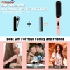 Pro Hot Comb Straightener Hair Brush  Hot Comb 3In1 Electric Straightening Comb Curling Iron Hair Brush For Styling Fast Heating 5