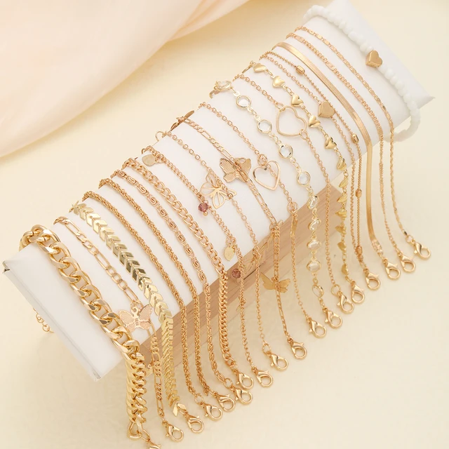 20 Pcs/Set Chain Anklet For Women 2