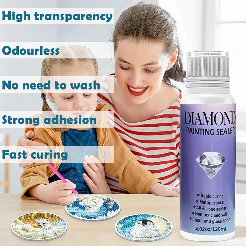 5D Diamond Painting Art Glue Diamond Painting Sealer Permanent Hold Shine Effect Puzzle Sealer Sticky Conserver diamond painting sealer,diamond painting,diamond painting accessories