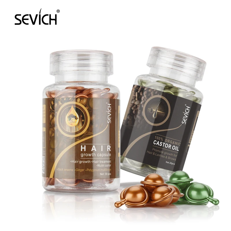 Hair Vitamin Capsule Sevich Mix Hair Vitamin Capsule 30pcs/bottle Keratin Repair Damaged Hair Complex Oil Moroccan Anti-hair Loss Products Care