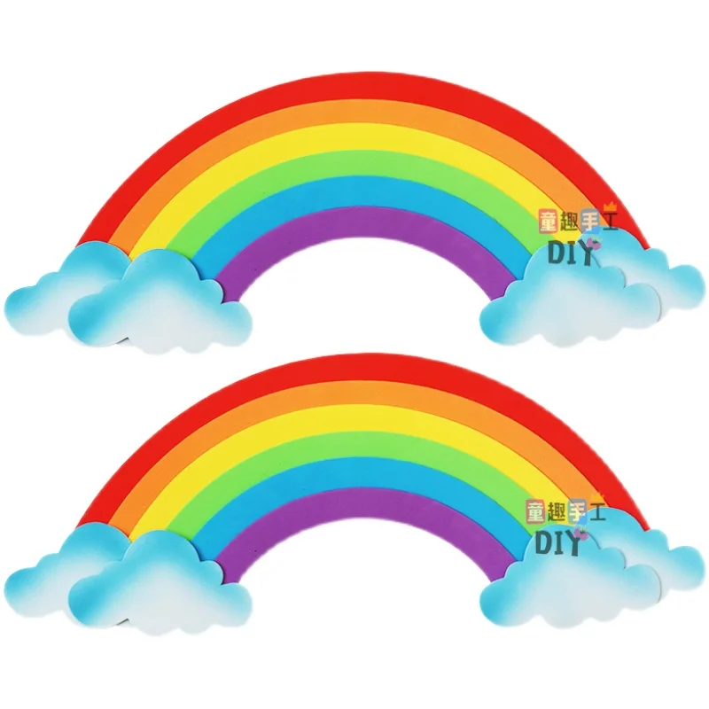 Class culture decoration blackboard newspaper three-dimensional wall sticker sun moon rainbow clouds stars