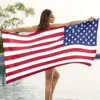 American flag pattern oversized beach towel, quick-drying bath towel, suitable for outdoor swimming, gym and camping 1