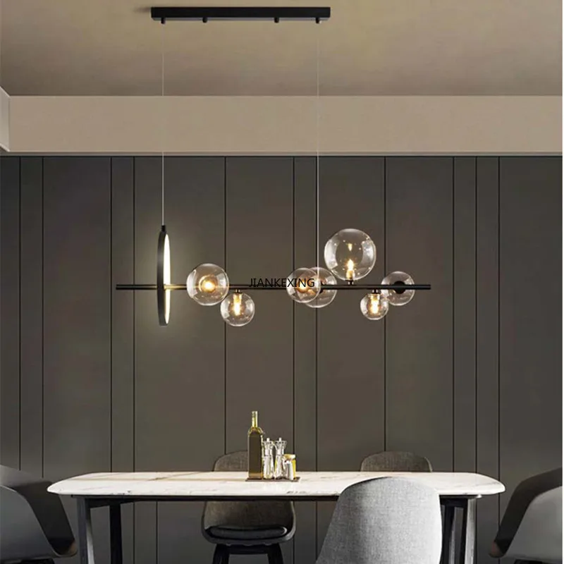 New Foam Led Chandelier Long G9 For Table Dining Room Kitchen Bar Pendant Lamp House Decor Lusters Suspension Design Lighting 6