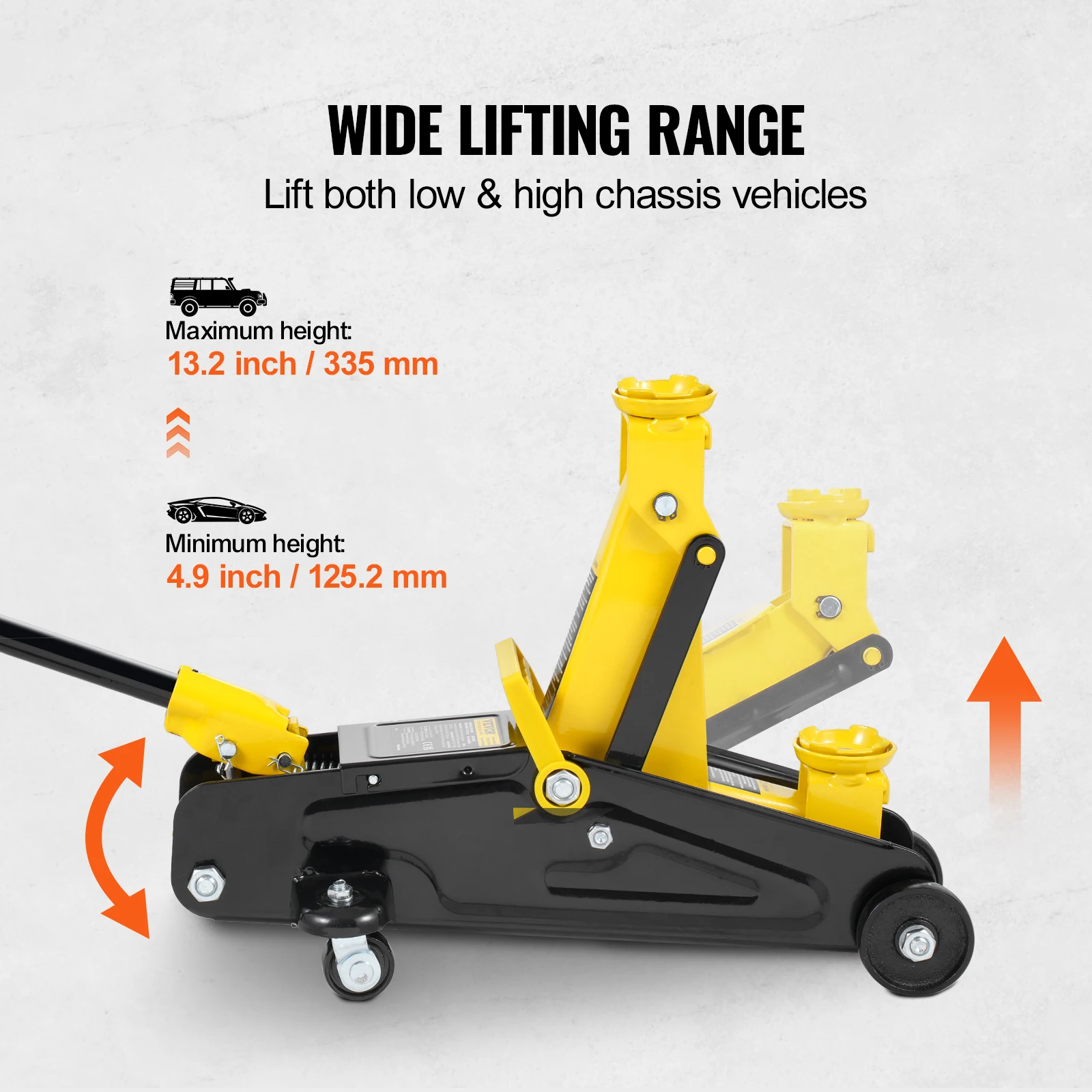 Heavy Duty Iron Hydraulic Floor Jack for Car Maintenance