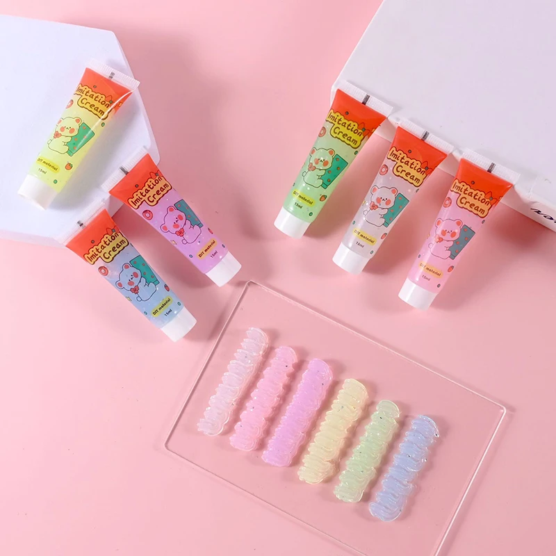 15ml DIY Simulation Transparent Fluorescent Crystal Jelly Cream Glue Mobile Phone Shell Decor Resin Craft Soft Clay Material resin craft material
