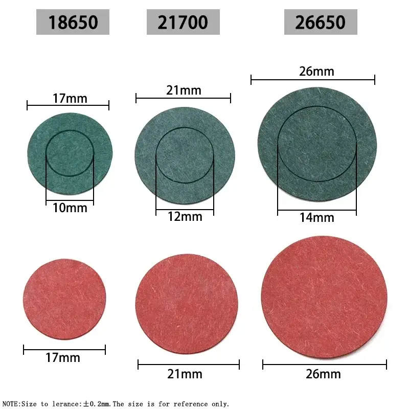 20~500Pcs Li-ion Battery Insulation Gasket Pack 18650 21700 26650 Cell Barley Adhesive Paper Electrode Insulated Pads - Image 2
