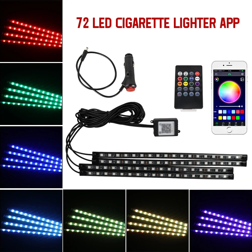 ตัวเลือกสินค้า โคมไฟ LED ตกแต่งรถยนต์ ปรับแสงได้ 5 ระดับ มีรีโมทคอนโทรล