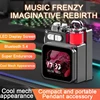 Portable Wireless Bluetooth Speaker Stereo Surround Metallic Outdoor Speaker LED Display Screen with RGB Desktop Subwoofer 1