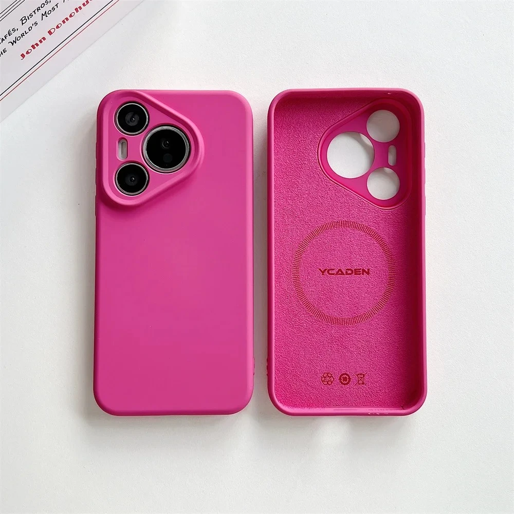 Luxury Liquid Silicone Magnetic Case - Matte Soft Shockproof Bumper Cover