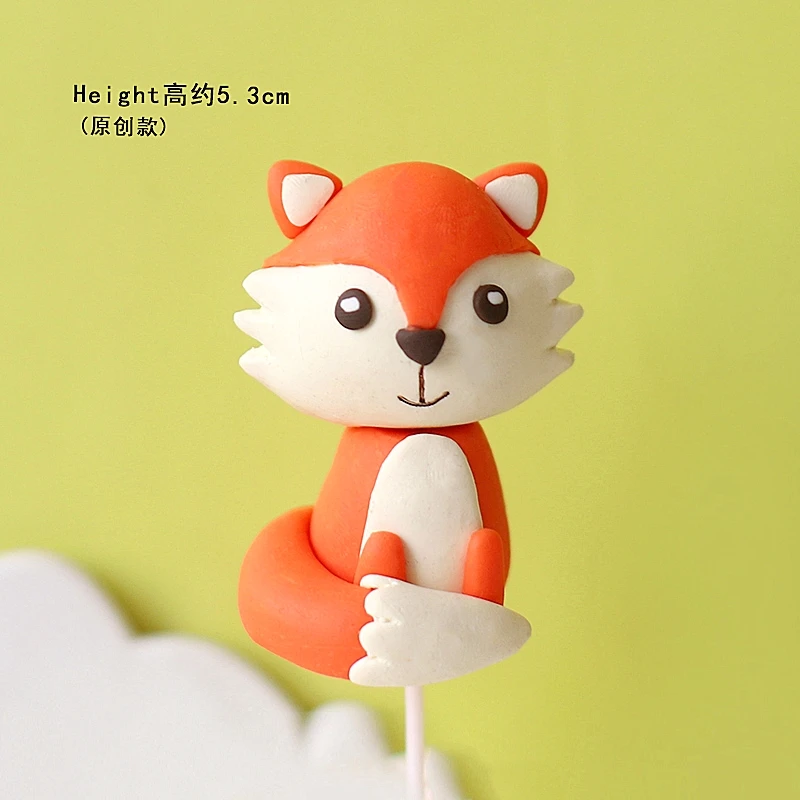 Cake Topper Cake Toppers Cake Decorations Birthday Party Supplies Party Decorations Fox Hedgehog Animals Cake Topper