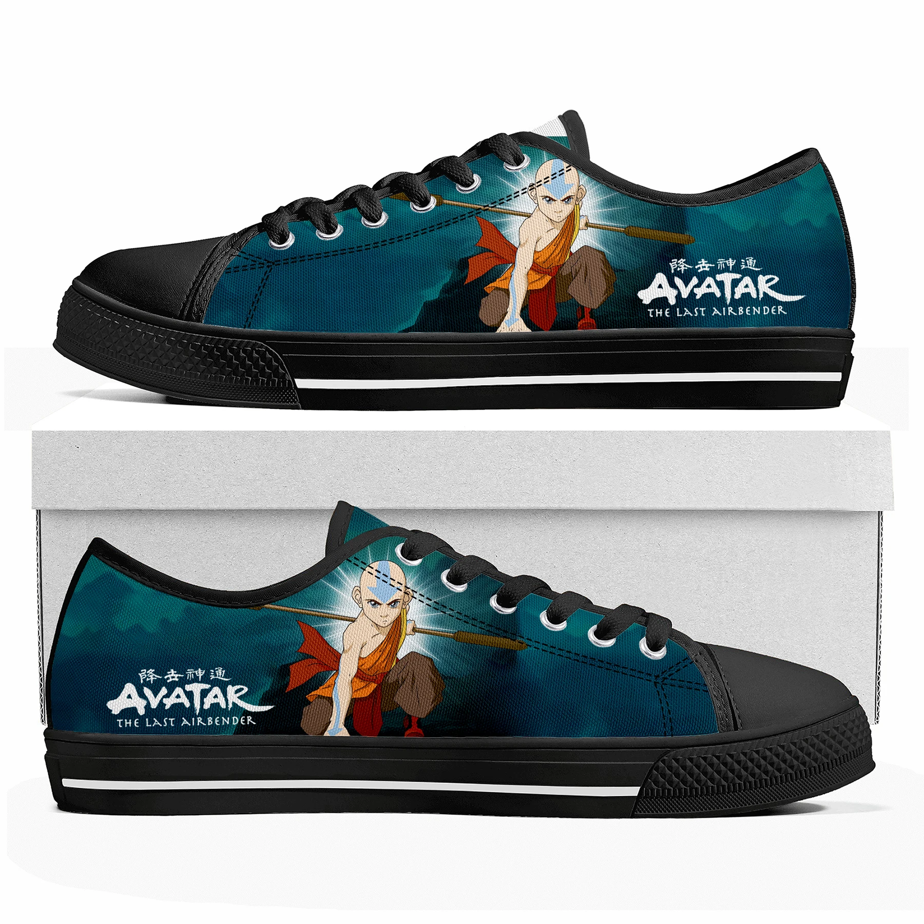Cartoon Avatar The Last Airbender Low Top Sneakers Mens Womens Teenager High Quality Canvas Sneaker Couple Shoes Custom Shoe