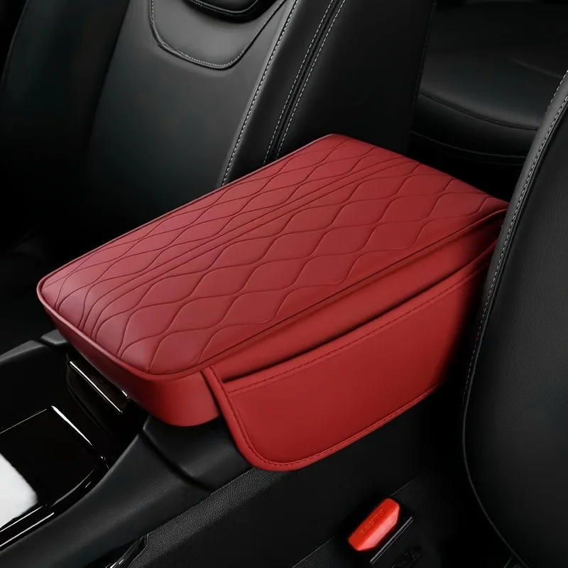 Cuscino Per Bracciolo Auto In Pelle PU - Universale Con Tasche Laterali, Comfort Per Guida Lunga (Beige) - Foto 6