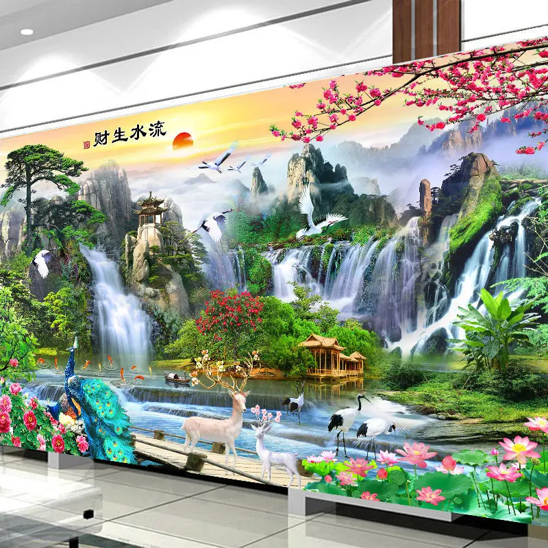 LargeRisingSunLandscape5DDiyDiamondPaintingMosaicFullDrills