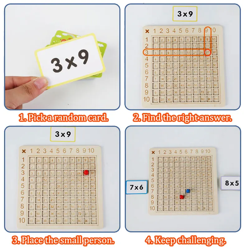 Montessori Math Learning Board Toys Multiply And Divide Arithmetic Games Parish Open Teaching Aids Educational Toys For Children 5