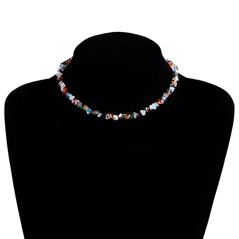 Colar de corrente com contas para mulher joia elegante_voghion.com