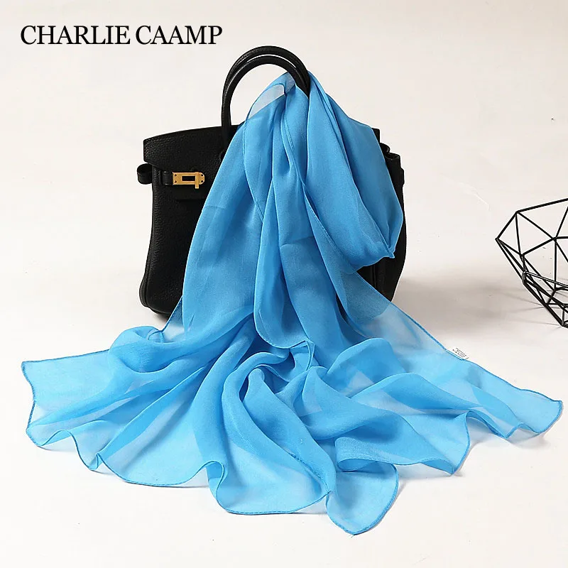 Однотонная градиентная шифоновая бандана