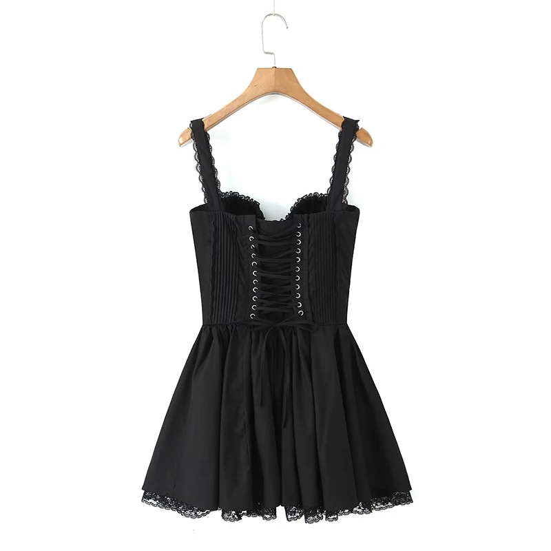 レースドレスLADY LACE PLEATS DRESS Lace Ladies ドレス レースプリーツ切替ロングワンピースドレス