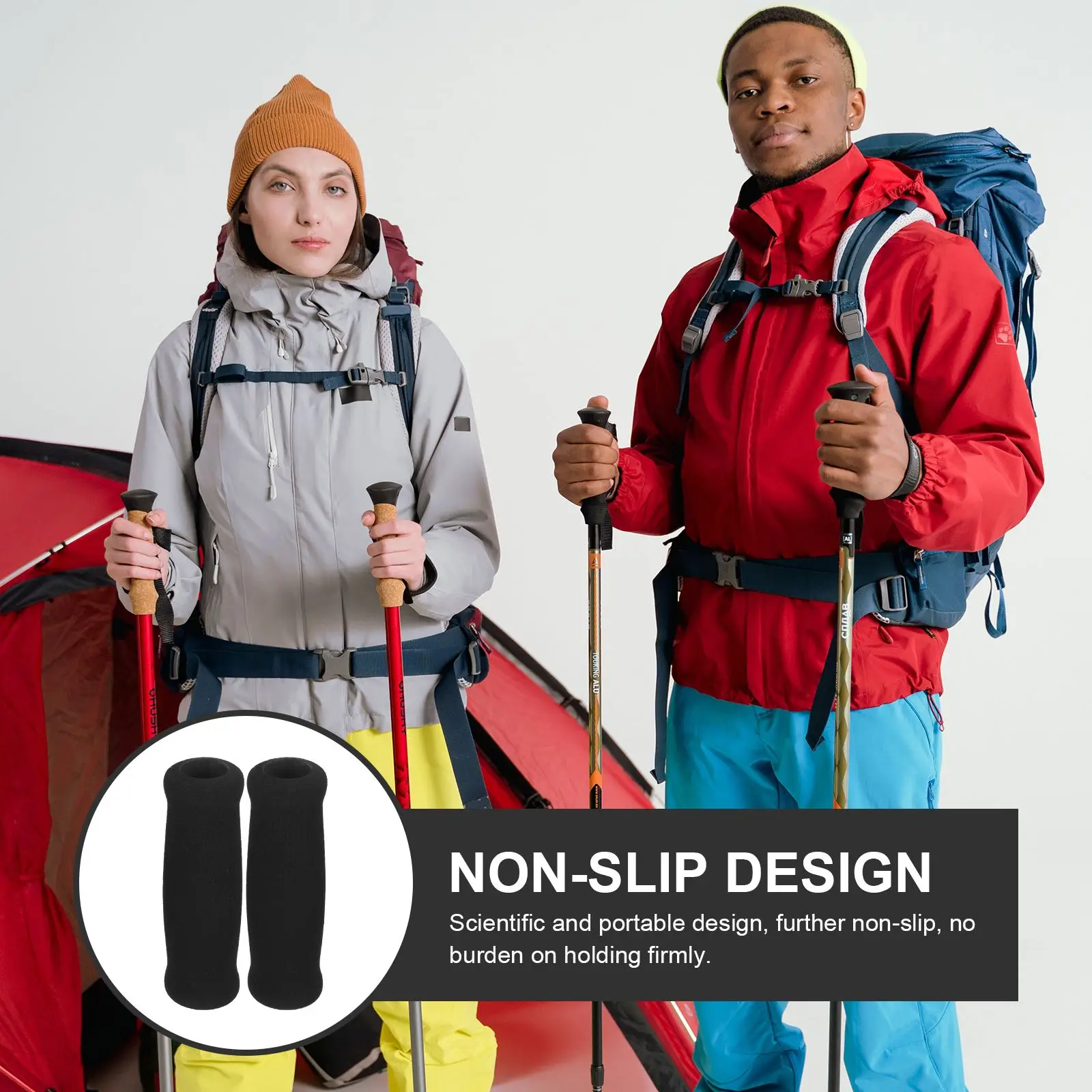 3pcs Walking Sticks Nonslip Grips for Handle Walking Cane Handle Wraps Sponges Aid Alpenstock trekking pole walking stick trekking poles