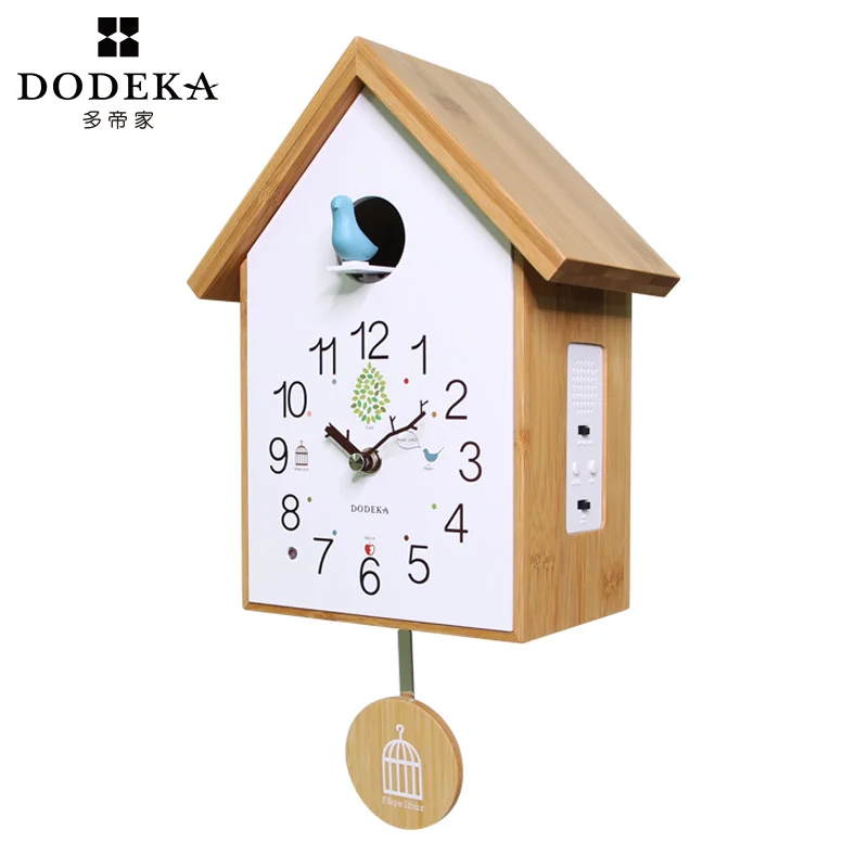 Cuckoo Birdhouse Wood Music Pendulum Wall Clock Style 6  