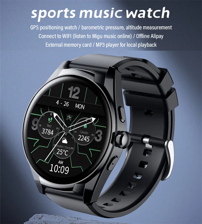 ο 1.6 ġ Ʈ ġ 400*400 ػ GPS  Ʈ,    ȭ  Smartwatch 128 Ⱑ Ʈ ޸ ī