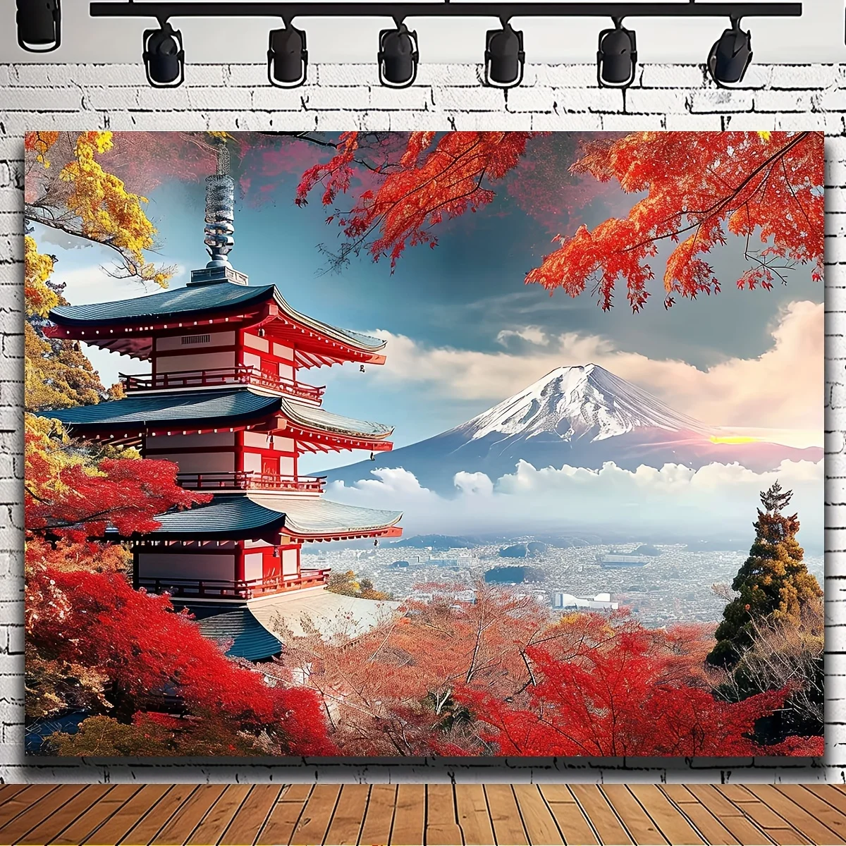 1pc, japanische Landschaft Hintergrund Fuji Kiyomizu Tempel Hintergrund Foto Requisiten, Party Home Dekoration, Party Wand dekoration