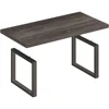 Rustic Coffee Table, Wood and Metal Simple Industrial Modern Center Table, Wooden Farmhouse Cocktail Table for Living Room 4