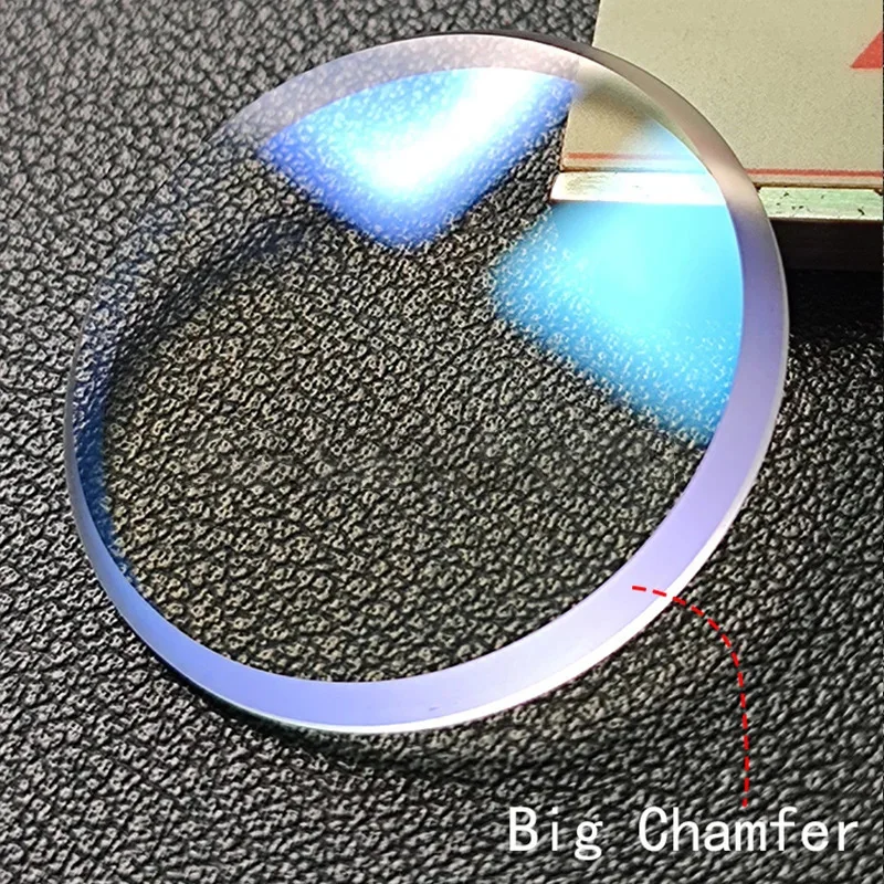 Premium Flat Mineral Watch Crystal with Blue/Red/Clear AR Coating - 32mm x 2.5mm