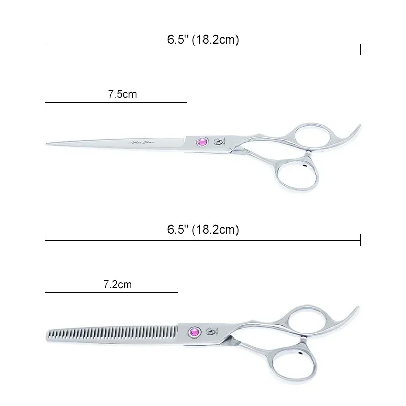 Dog Grooming Scissors 6.5/7/7.5/8 inch Japanese Steel Professional Thinning Shears Animals Haircut Cutting