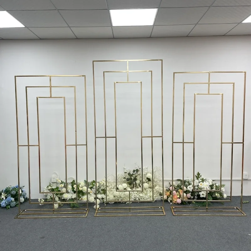 

Wedding Background Decoration Arch, Iron Art, Gold Screen Shelf, Outdoor Party Stage, New Props, 1 Pc, 3Pcs