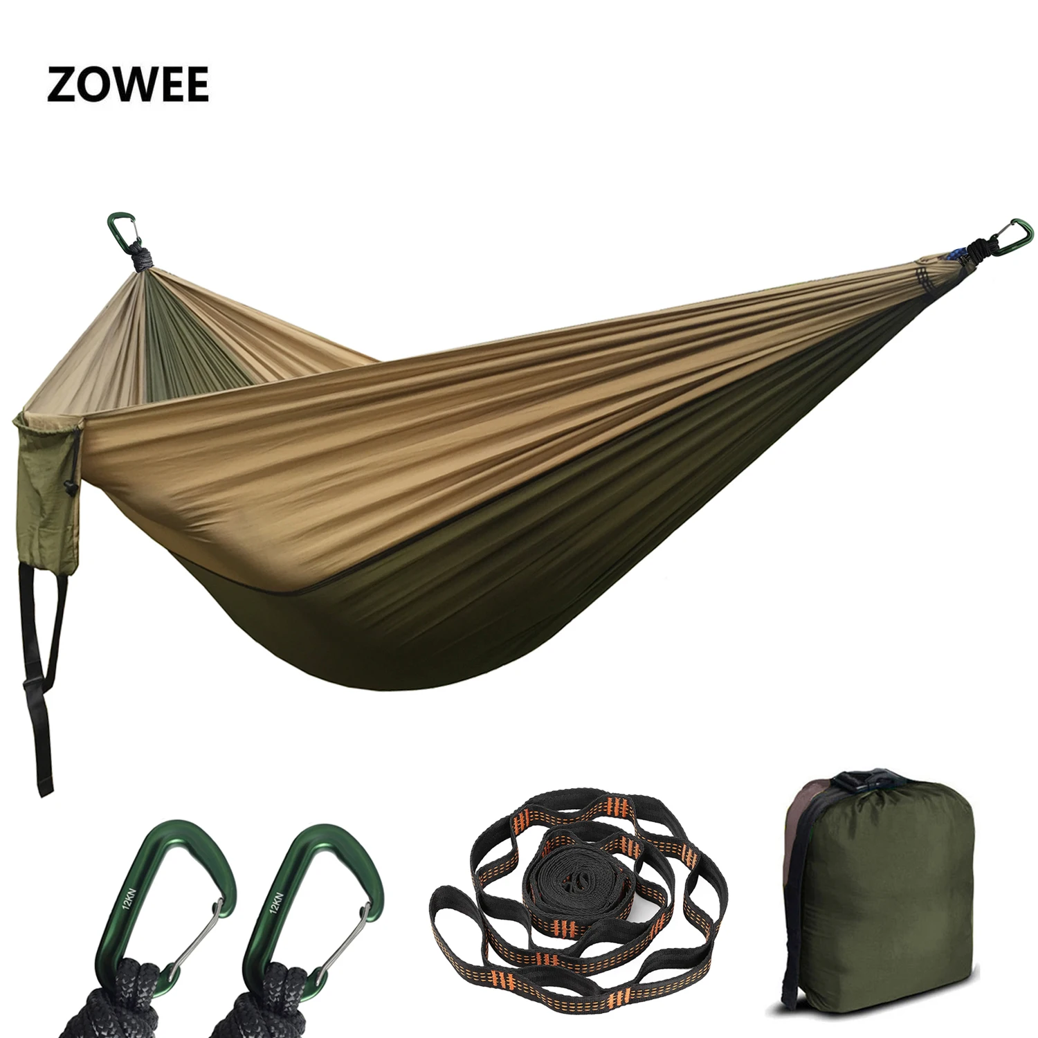 Parachute Nylon Camping Hammock Outdoor Camping Hammocks Double Person Portable Swing Hammock