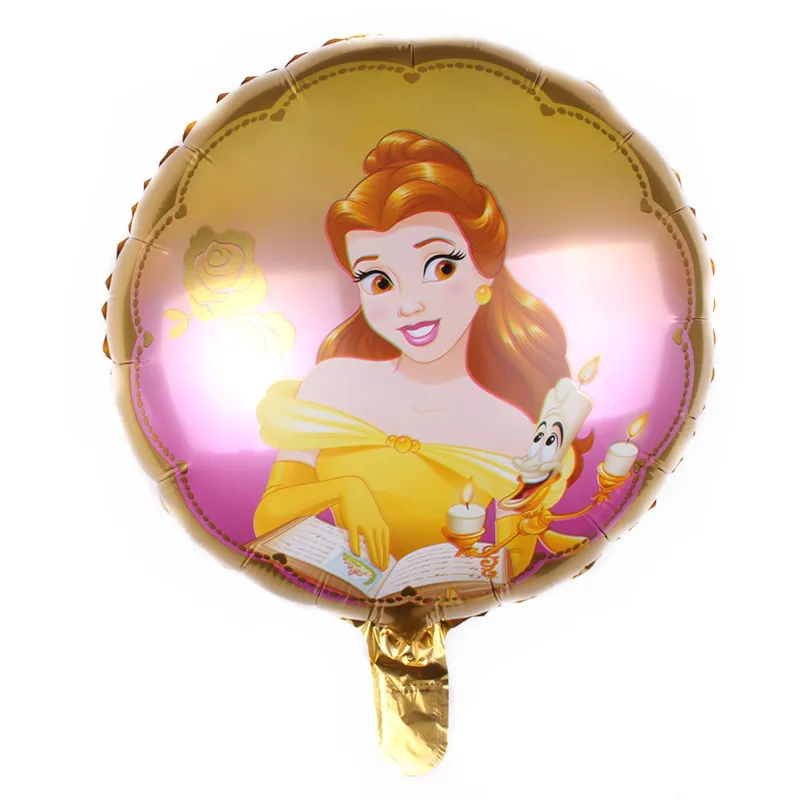 Фото Disney Princess Belle вечерние украшения из фольги Balloons возлюбленные шары, подарки для девушек, праздничные цифры, аксессуары №2