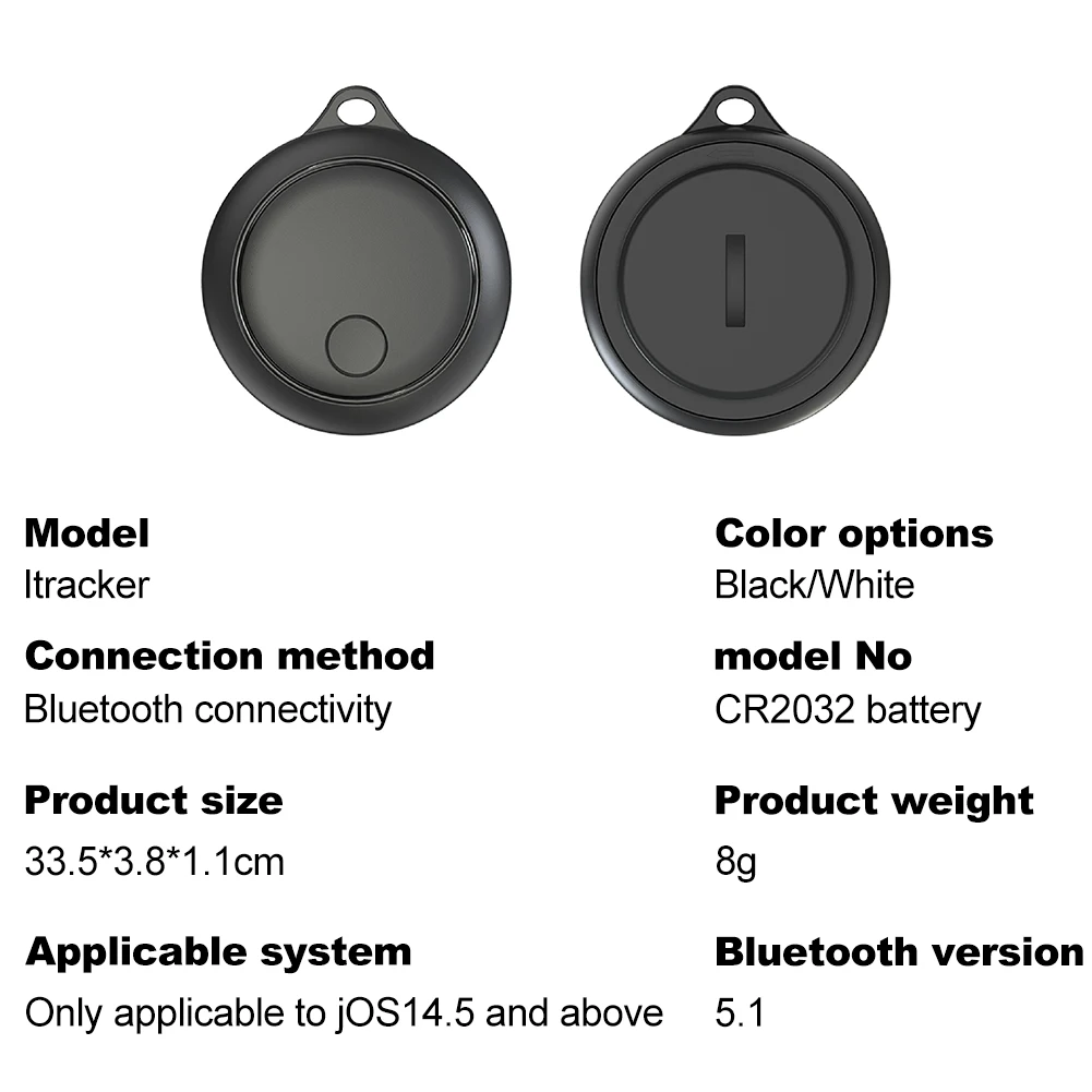 스마트 GPS 추적기 미니 추적 장치, 애플 파인드 마이 앱, Bluetooth-Compatible5.1 분실 추적기, 노인 애완 동물 키즈 키
