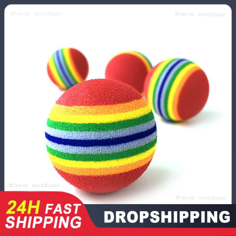  Interactive Cat Toy Colorful Cats Play Scratch Foam Rattle Scratch Foam Ball For Cats Interactive Ball Innovative Training 