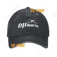 Retro D-DJI Drone Pilot Mini4 Pro Baseball Caps Men Women Distressed Washed Headwear Operator Outdoor Workouts Unstructured Hat 1